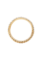 Cable Collectibles Stack Ring, 18k Yellow Gold & Diamond